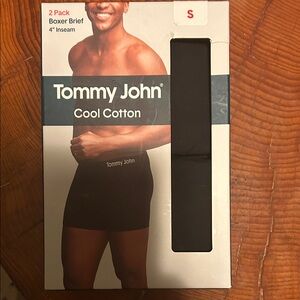 Tommy John Cool Cotton Boxer Briefs - Black 2-Pack NEW Comfy Gift